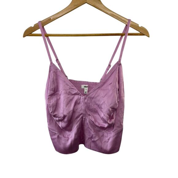 aerie Tops - Aerie Pink Satin Corset Tank Top Size XL New